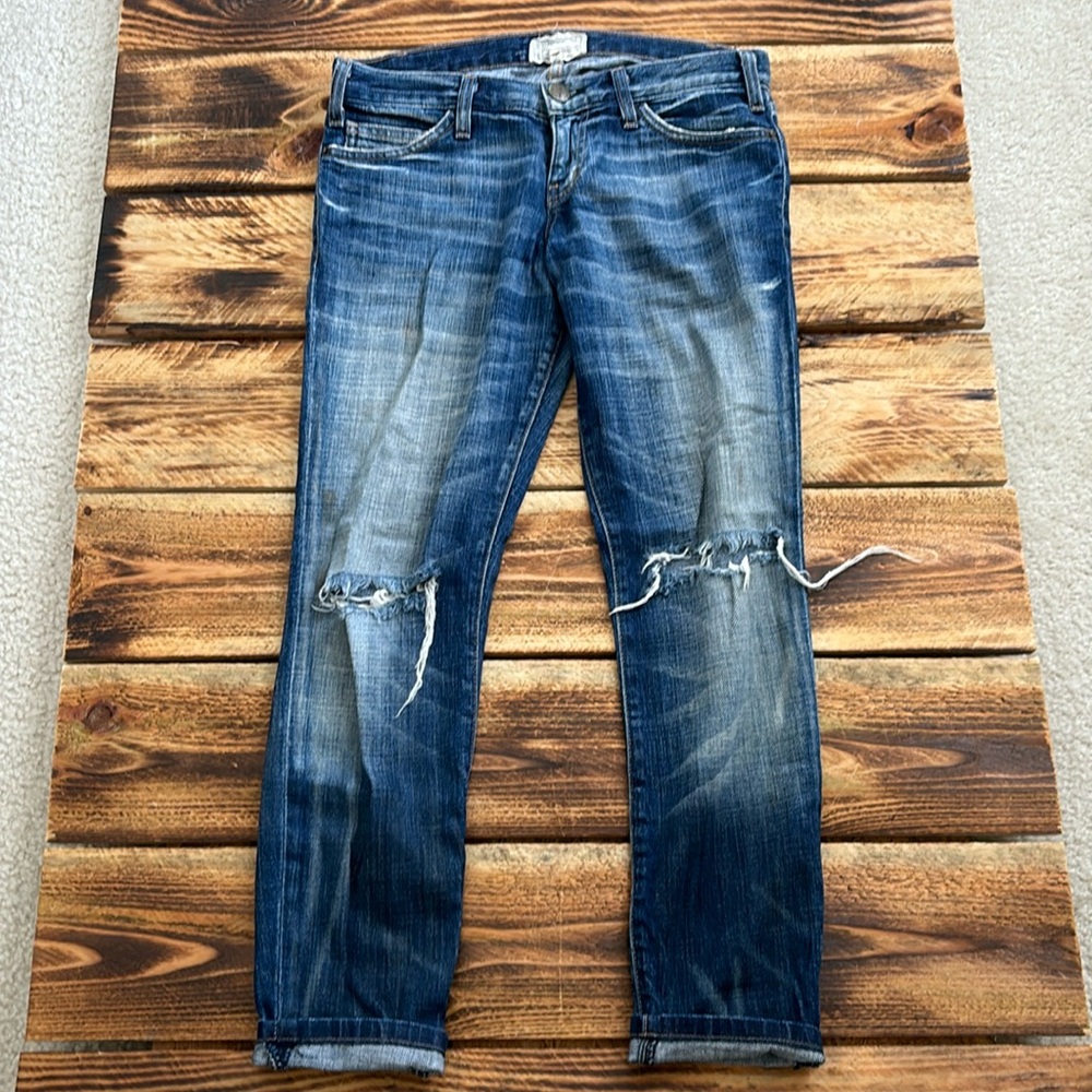 Current/Elliot crop slim distressed size 26
